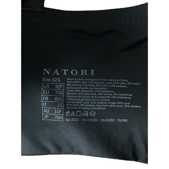 Natori T-shirt bra 732080 Pure Luxe underwire light black size 32G - Picture 5 of 7